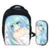 13″Hatsune Miku Backpack School Bag+pencil case