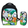 13″Tom And Jerry Backpack School Bag+pencil case