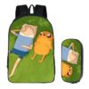 16Adventure Time Backpack School Bag+pencil case