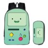 16Adventure Time Backpack School Bag+pencil case