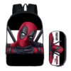 16Deadpool Backpack School Bag+pencil case