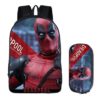 16Deadpool Backpack School Bag+pencil case