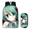 16Hatsune Miku Backpack School Bag+pencil case