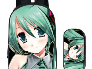 16Hatsune Miku Backpack School Bag+pencil case