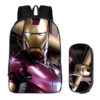 16Iron Man Backpack School Bag+pencil case