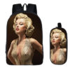 16Marilyn Monroe Backpack School Bag+pencil case