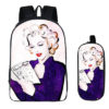 16Marilyn Monroe Backpack School Bag+pencil case