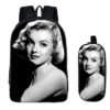 16Marilyn Monroe Backpack School Bag+pencil case