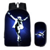 16Michael Jackson Backpack School Bag+pencil case