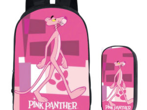 16Pink Panther Backpack School Bag+pencil case