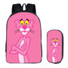 16Pink Panther Backpack School Bag+pencil case