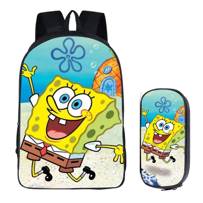 16″SpongeBob SquarePants Backpack School Bag+pencil case - Baganime