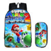 16Super Mario Backpack School Bag+pencil case