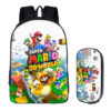 16Super Mario Backpack School Bag+pencil case