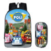 16Traffic Safety With Poli Backpack School Bag+pencil case