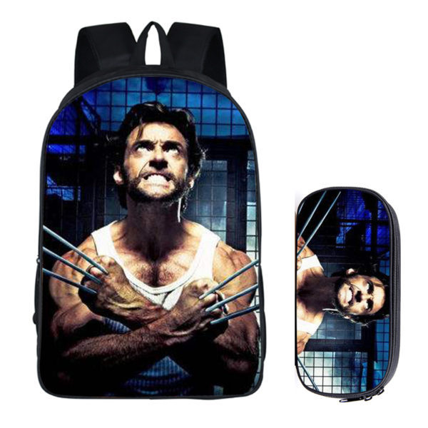 16Wolverine Backpack School Bag+pencil case