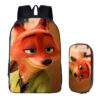 16Zootopia Backpack School Bag+pencil case