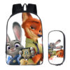 16Zootopia Backpack School Bag+pencil case