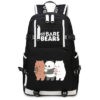 We Bare Bears Backpack MineCraft School Bag