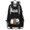 We Bare Bears Backpack MineCraft School Bag