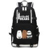 We Bare Bears Backpack MineCraft School Bag