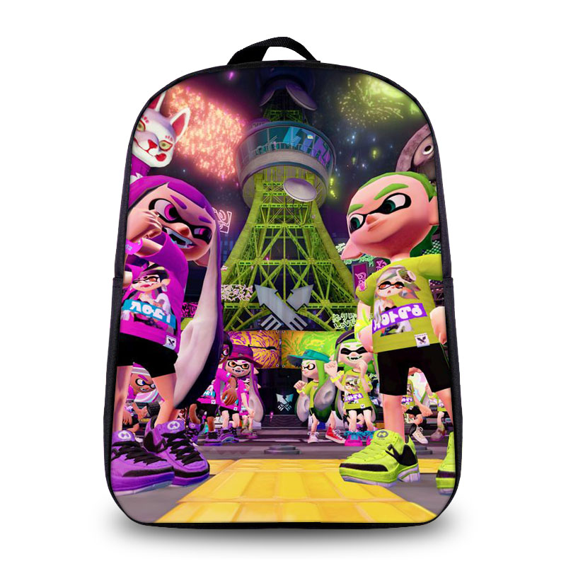 12″splatoon 2 Backpack School Bag For Kids - Baganime