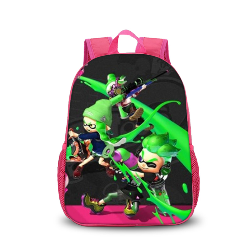 16″Splatoon 2 Backpack School Bag Red - Baganime