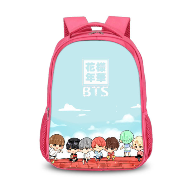 16‘’BTS Backpack School Bag Red