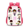 16‘’BTS Backpack School Bag Red