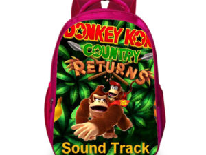 16Donkey Kong Backpack School Bag Red