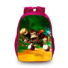 16Donkey Kong Backpack School Bag Red