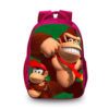 16Donkey Kong Backpack School Bag Red