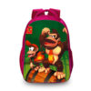 16Donkey Kong Backpack School Bag Red