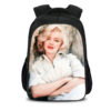 16Marilyn Monroe Backpack School Bag Black