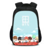 16‘’BTS Backpack School Bag Black