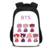 16‘’BTS Backpack School Bag Black