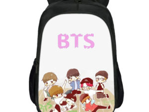 16‘’BTS Backpack School Bag Black