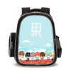 16‘’BTS Backpack School Bag Black Big Side Bag