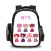 16‘’BTS Backpack School Bag Black Big Side Bag