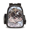 16‘’BTS Backpack School Bag Black Big Side Bag