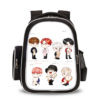 16‘’BTS Backpack School Bag Black Big Side Bag