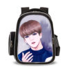 16‘’BTS Backpack School Bag Black Big Side Bag