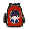 16‘’BTS Backpack School Bag Black Big Side Bag