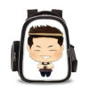 16‘’BTS Backpack School Bag Black Big Side Bag