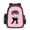 16‘’BTS Backpack School Bag Black Big Side Bag