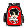 16‘’BTS Backpack School Bag Black Big Side Bag