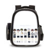 16‘’BTS Backpack School Bag Black Big Side Bag