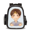 16‘’BTS Backpack School Bag Black Big Side Bag