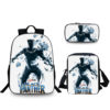 16″Black Panther Backpack School Bag Combo