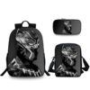 16″Black Panther Backpack School Bag Combo